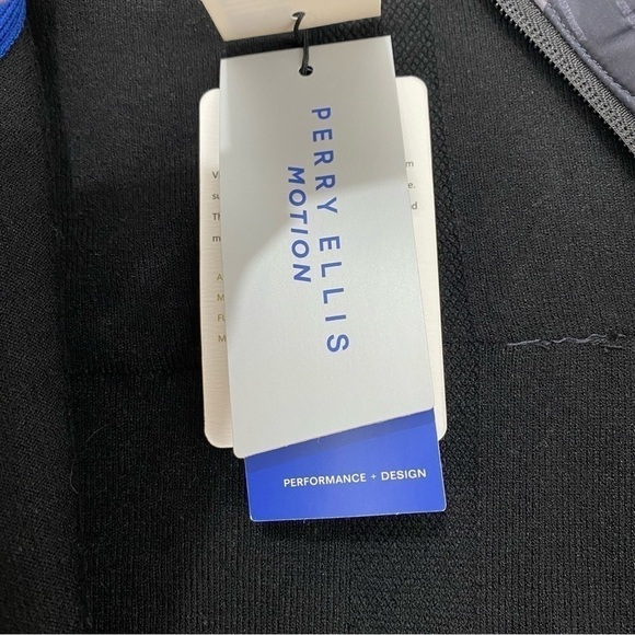 Perry Ellis Black Gray Full Zip Vest Motion Softshell Performance Jacket NEW - Picture 10 of 13